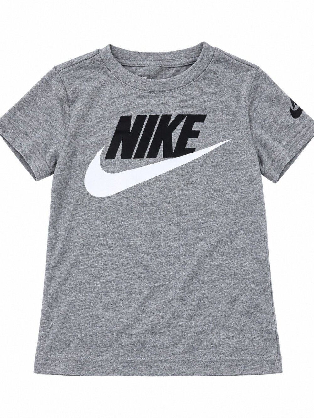 Nike Boys Gray Swoosh Logo T-Shirt Size 5 4-5 Years